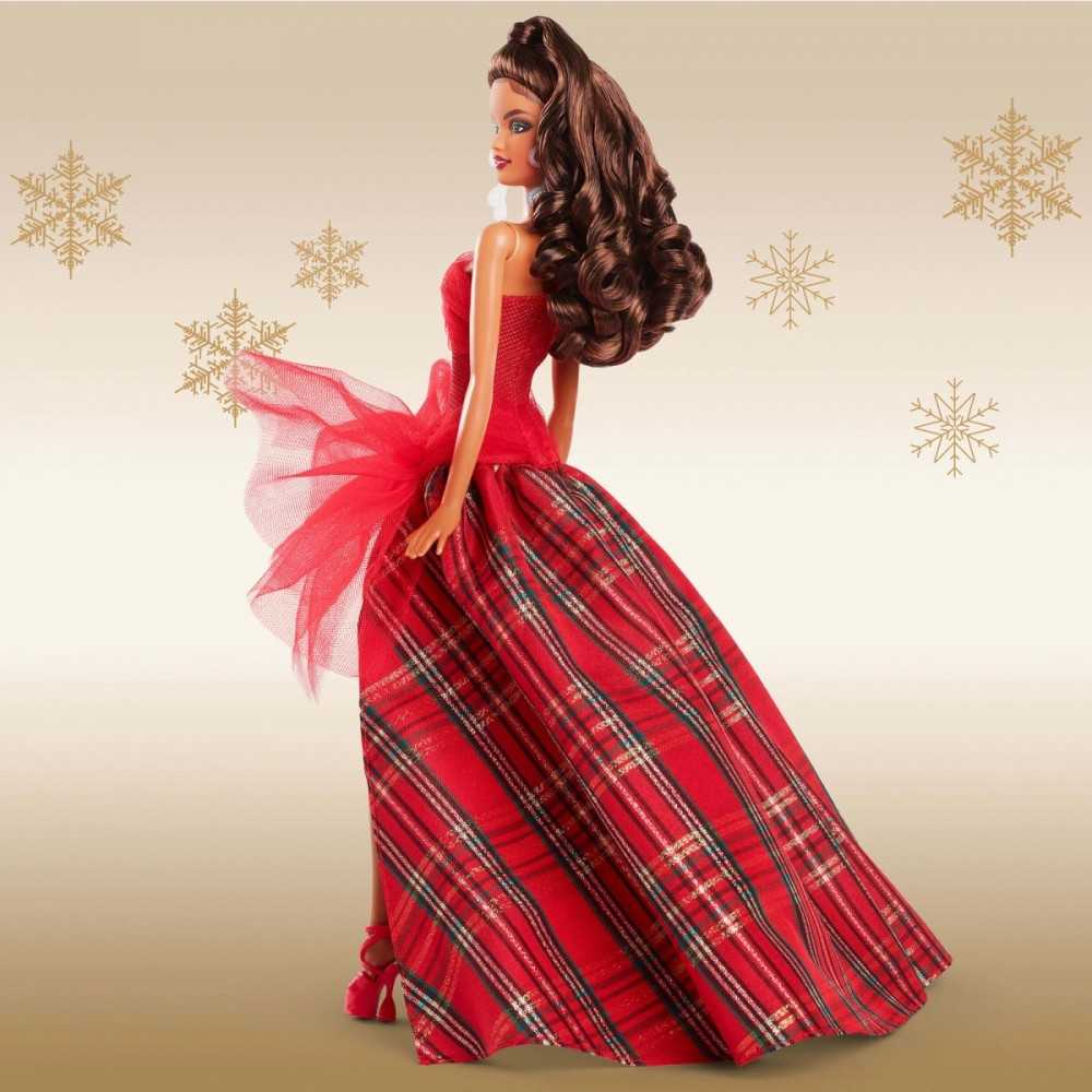 Mattel Lėlė Barbie Signature 2024 Holiday su languota suknele