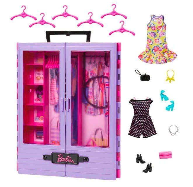 Mattel Barbės rūbų ir aksesuarų spinta