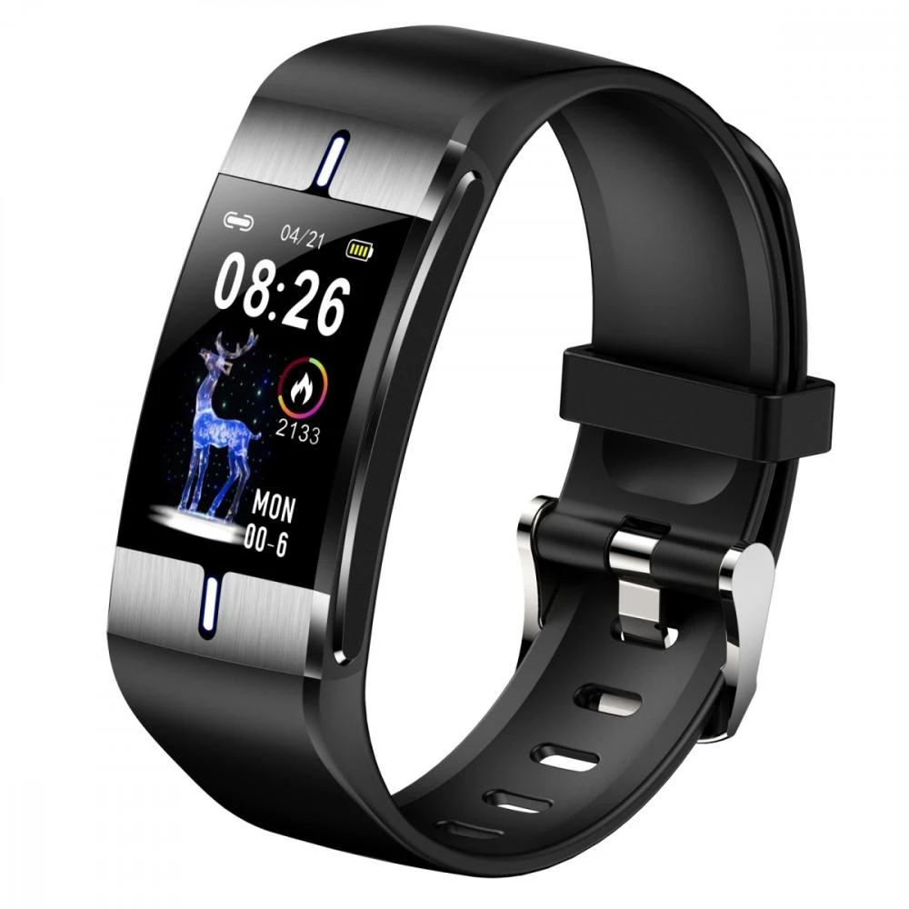 Išmanioji apyrankė Maxcom Fit FW34, Sidabrinės spalvos korpusas su juodos spalvos apyranke