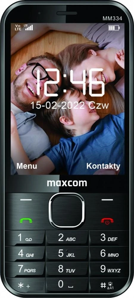 Mobilusis telefonas Maxcom MM334 4G juodos spalvos