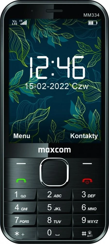 Mobilusis telefonas Maxcom MM334 4G juodos spalvos