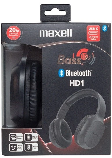 Bluetooth Ausinės - Maxell HD1 Bass Juodos