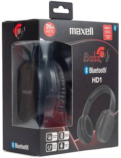 Bluetooth Ausinės - Maxell HD1 Bass Juodos