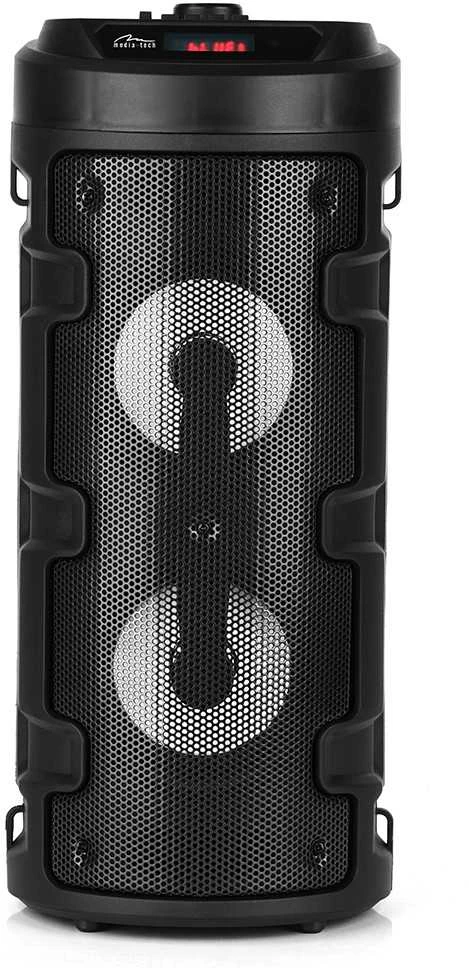 Media-Tech Garsiakalbis partybox keg bt mt3165 v2.0 karaoke/bluetooth 5.0+edr/fm/mp3/microsd/usb/equalizer/aux/jack 6.3/pilot/dirželis/usb-c/led/rms 40w/pmpo 1000w