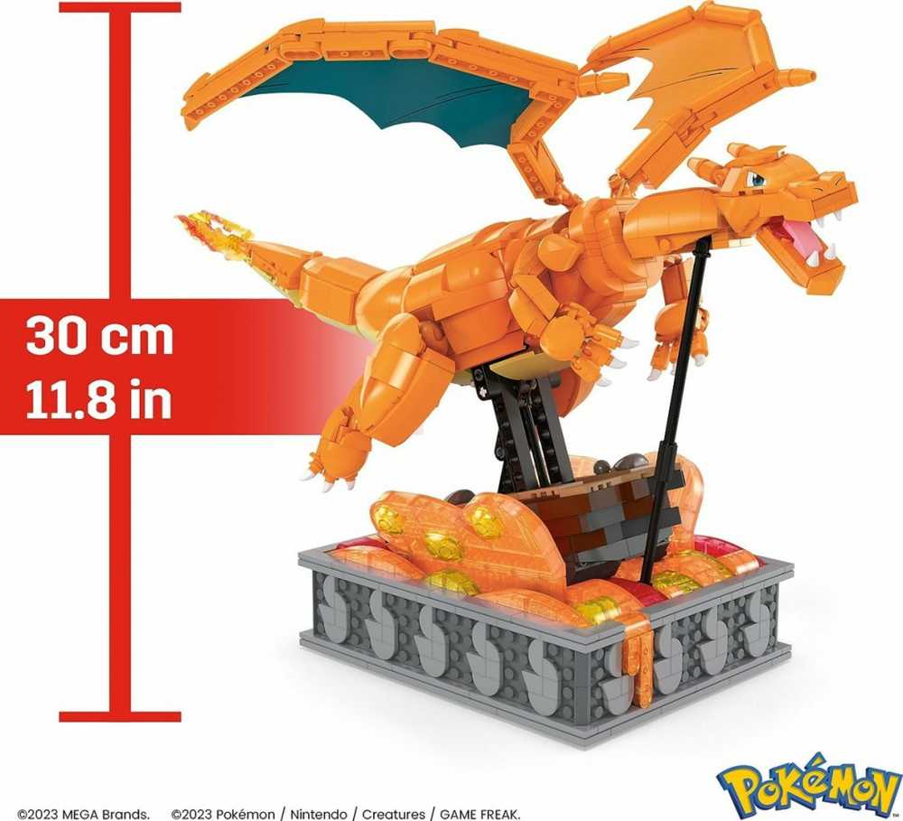 Mattel Mega Pokemon Mechaninis Charizard su judesys