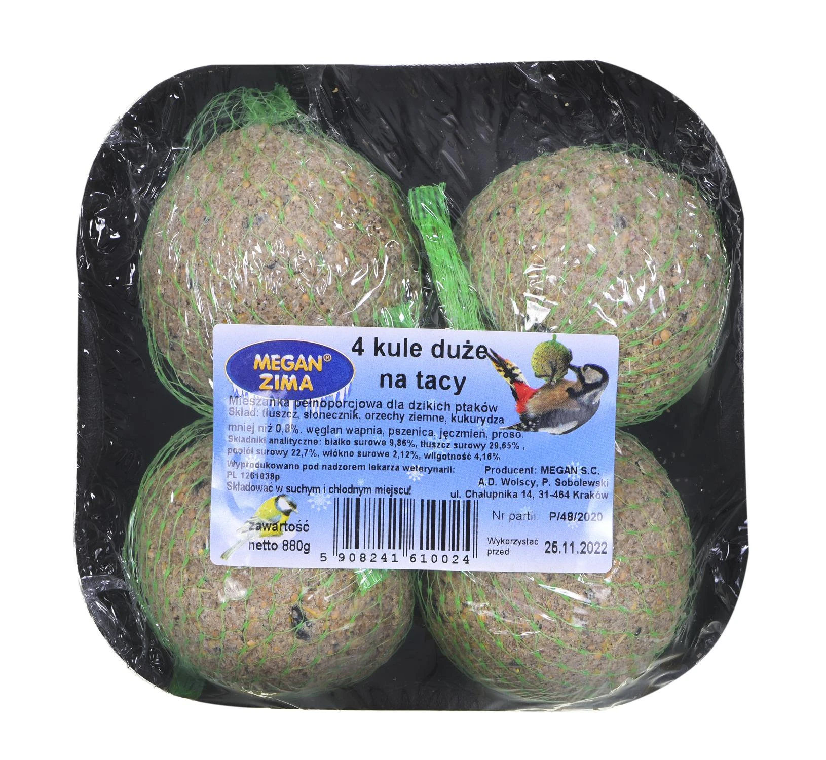 Pašaras laukiniams paukščiams Megan, 4 x 220 gr