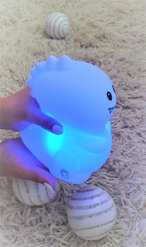 Mesmed Mescomp Naktinė lempa silikoninė dinozauras dinuś mm028 su nuotoliniu valdymu