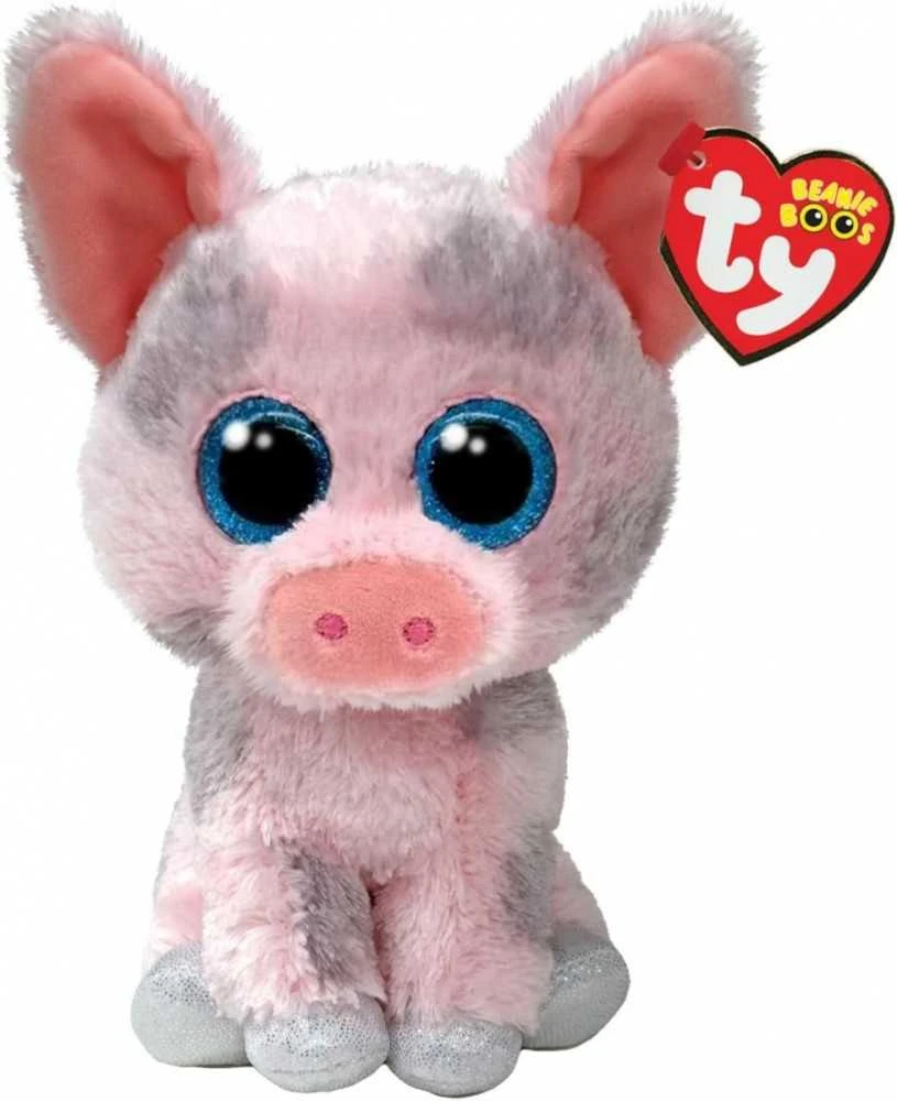 TY Beanie Boos Pliušinis žaislas - rožinė kiaulytė, 15 cm aprašymas - Prekės nuotrauka