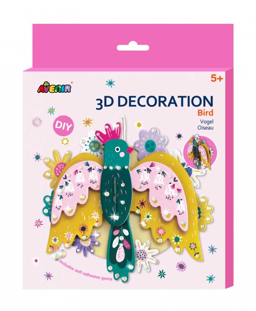 Mg Dystrybucja *3D dekoracija - PAUKŠTIS, 5+, atvirukas.