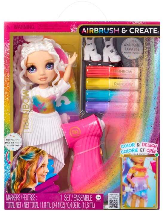 Rainbow High Air Brush & Create lėlė – su violetinėmis akimis (543350/3)