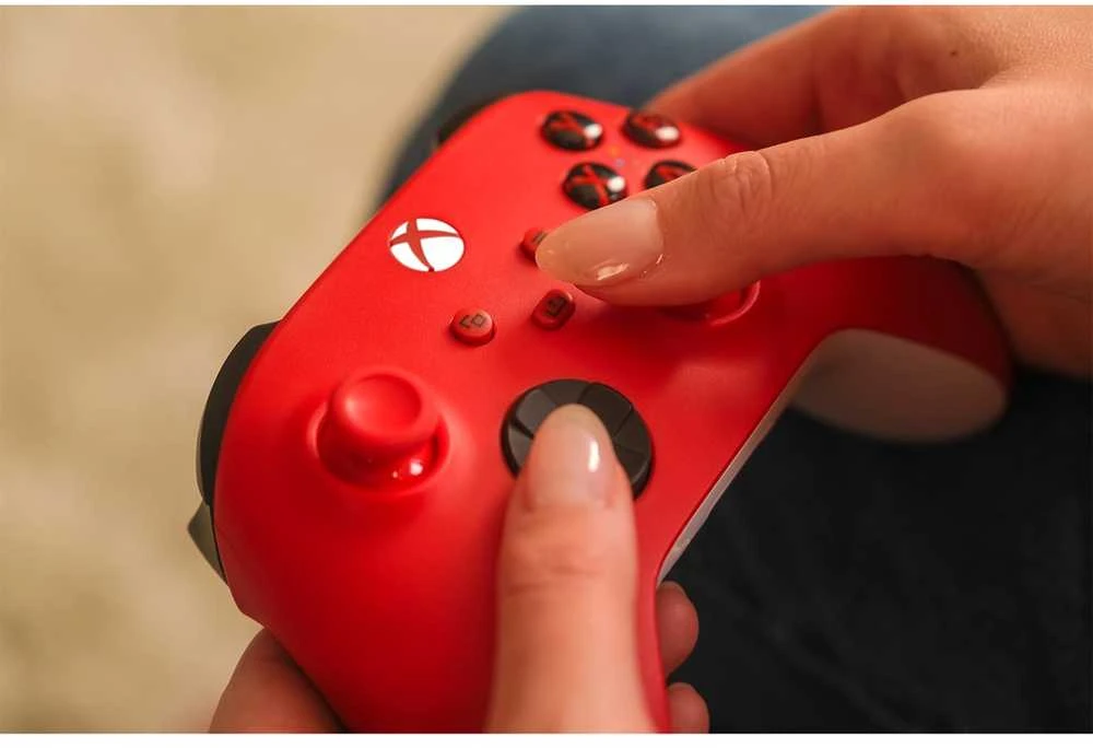 „Microsoft XBOX“ belaidis valdiklis „Raudona Bluetooth“ / USB žaidimų pultas Analoginis / skaitmeninis „XBOX“, „XBOX One“, „XBOX“ serija S, „XBOX“ serija X