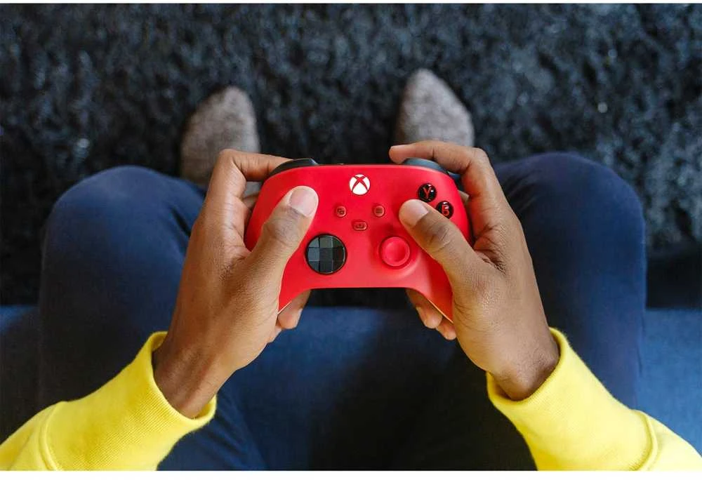 „Microsoft XBOX“ belaidis valdiklis „Raudona Bluetooth“ / USB žaidimų pultas Analoginis / skaitmeninis „XBOX“, „XBOX One“, „XBOX“ serija S, „XBOX“ serija X