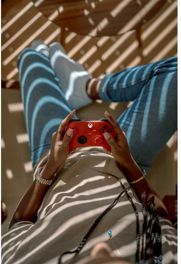 „Microsoft XBOX“ belaidis valdiklis „Raudona Bluetooth“ / USB žaidimų pultas Analoginis / skaitmeninis „XBOX“, „XBOX One“, „XBOX“ serija S, „XBOX“ serija X