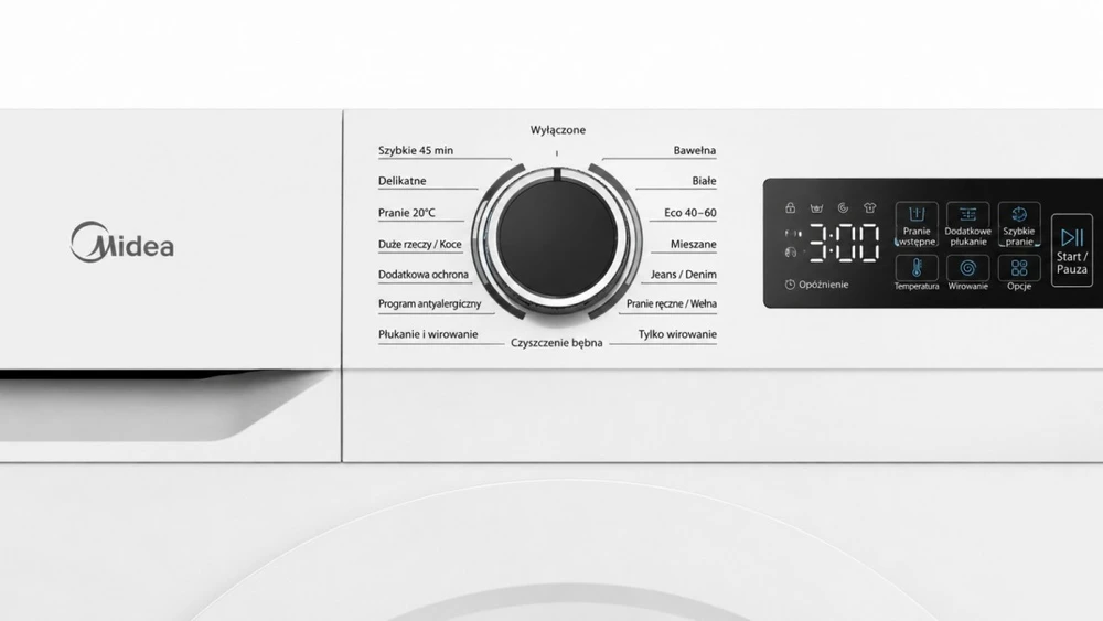 Midea Skalbimo mašina slim 7kg mf110w70b/w-pl