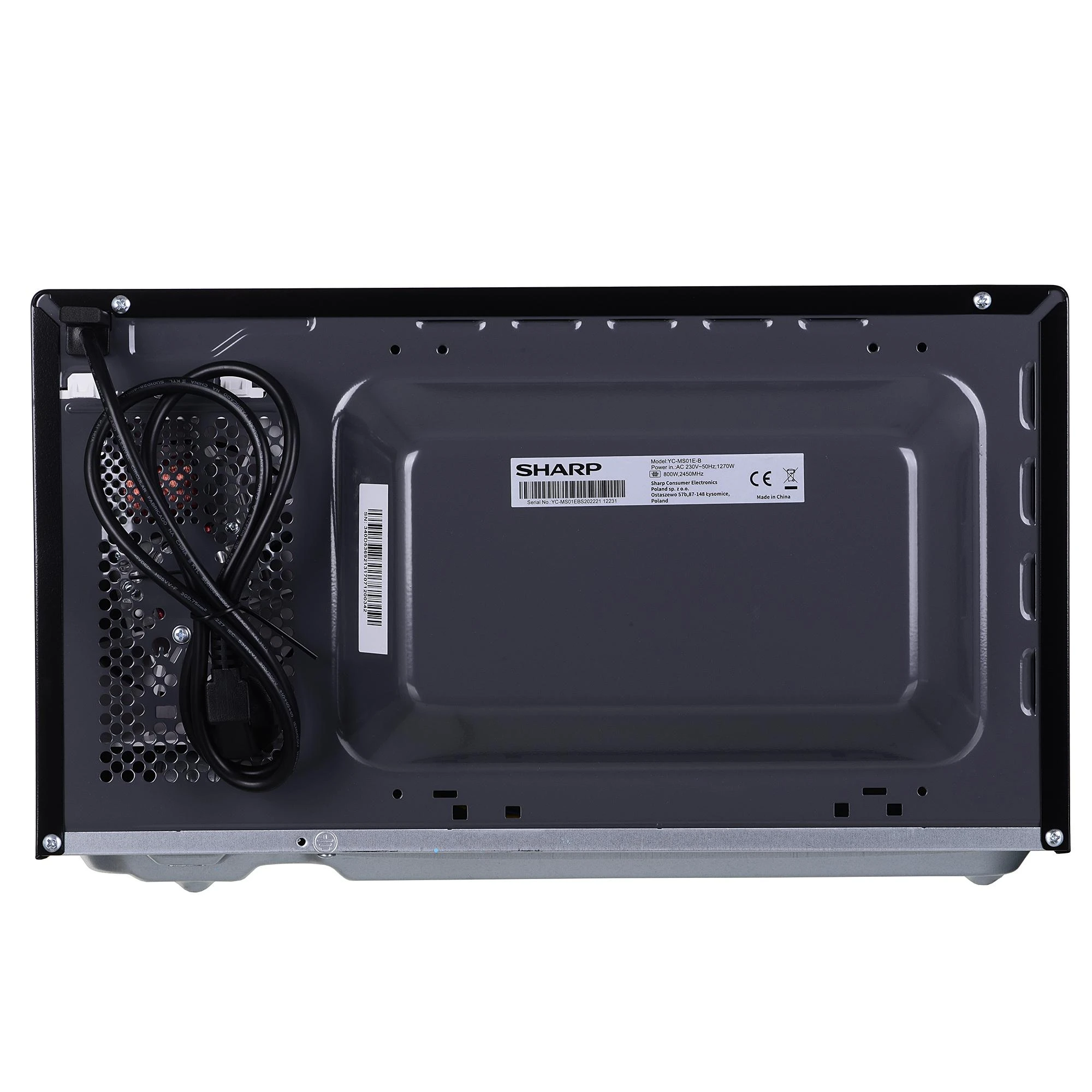 Mikrobangų krosnelė Sharp YC-MS01E-B 20L, 800W, Juoda
