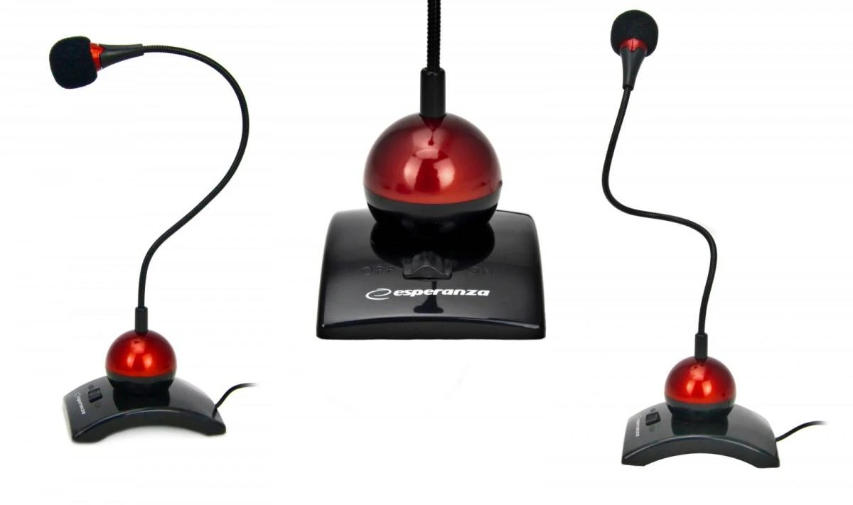 Esperanza EH130 microphone PC microphone Juodas,Raudona