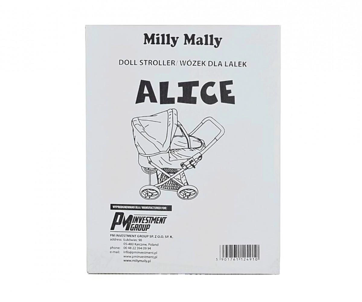 Milly Mally Alice lėlių vežimėlis, mėtų spalvos