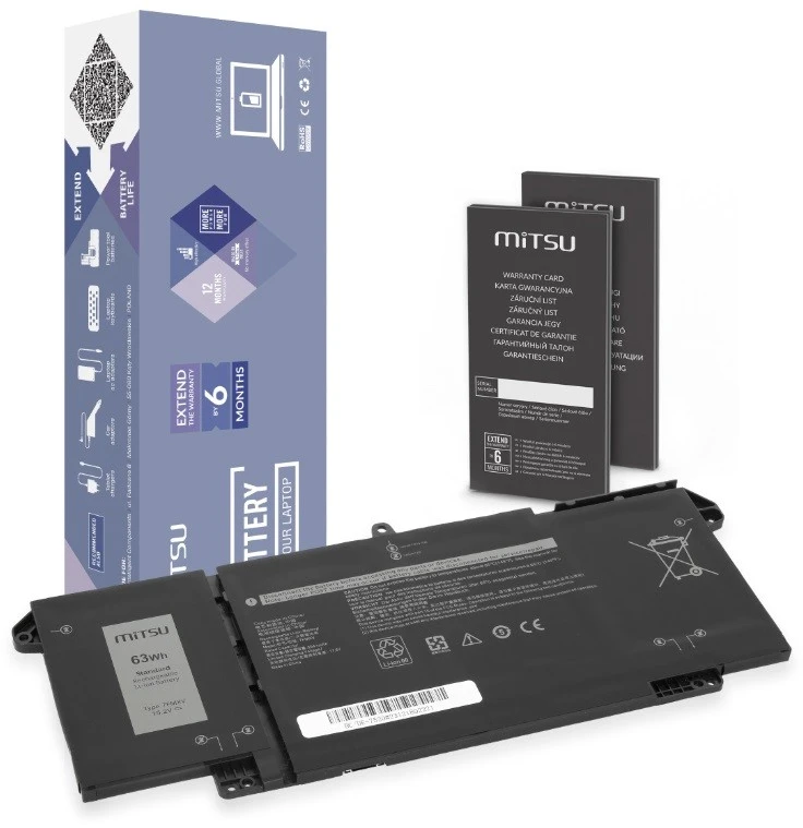 Mitsu Bateria 7fmxv do dell latitude 5320 7320 7420 7520 - 15.2v 3600 mah (55 wh) 15.2v