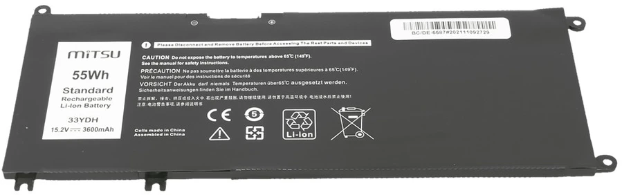 Mitsu Bateria do dell inspiron 15 5587, 7588 3600 mah (55 wh) 15.2 volt