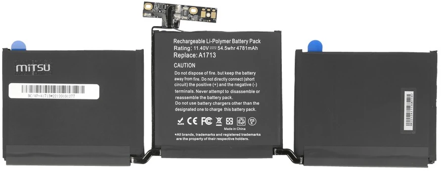 Mitsu Baterija apple macbook air a1713 pro13 a1708