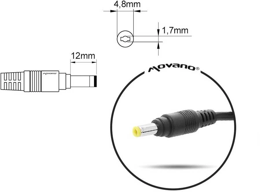 Mitsu Sony įkroviklio jungties techninis brėžinys