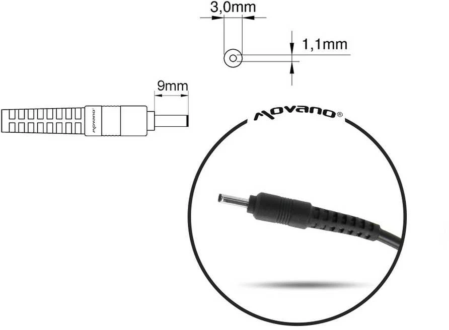 Nešiojamojo Kompiuterio Įkroviklis - Mitsu 19V 2.37A Asus Acer 45W