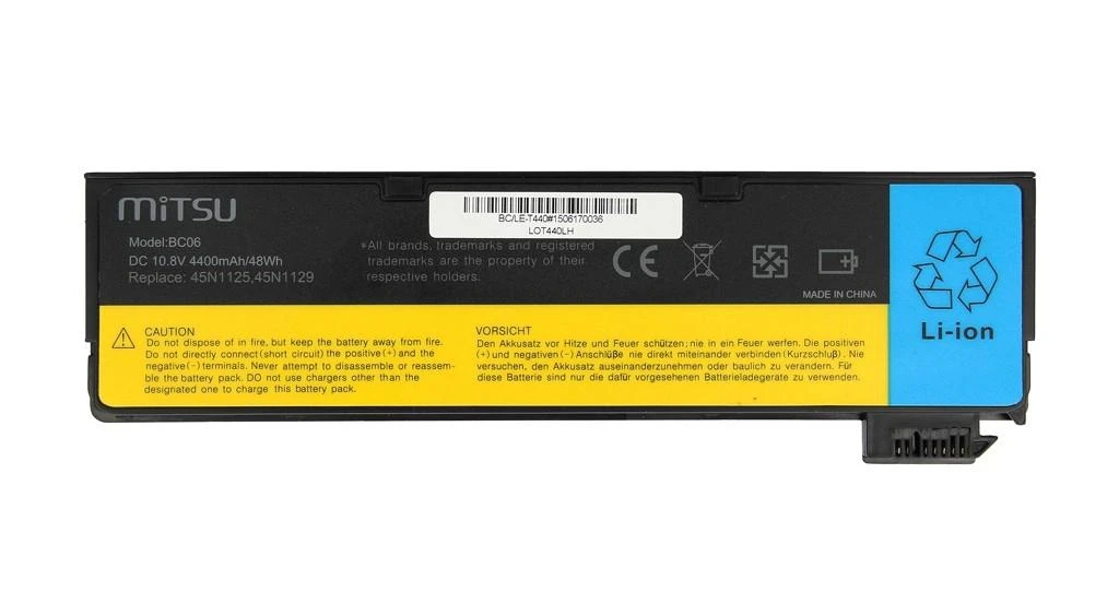 Lenovo Nešiojamo kompiuterio akumuliatorius Mitsu BC/LE-T440
