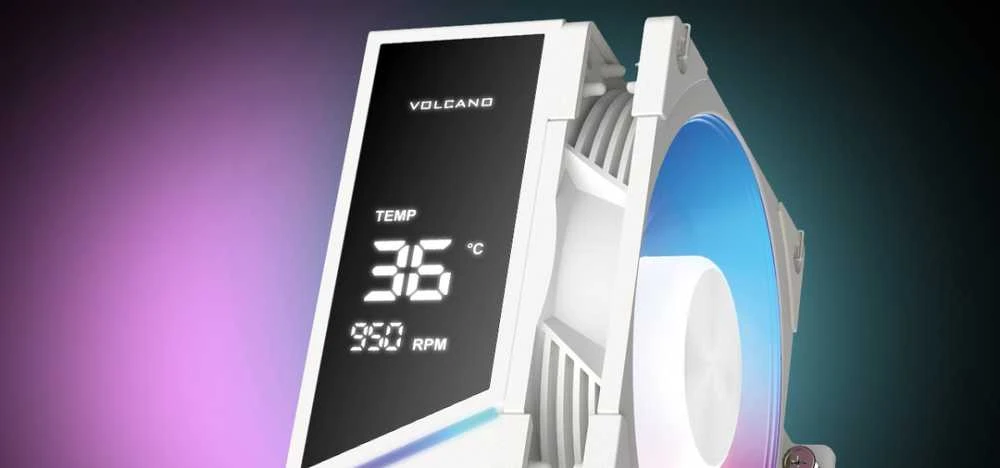 Modecom chłodzenie cpu volcano 0c t202 lcd argb baltas