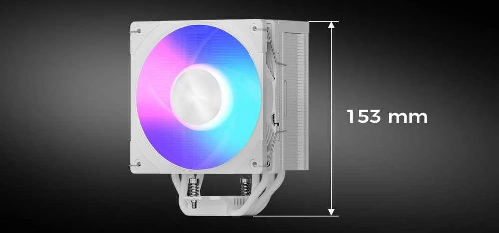 Modecom chłodzenie cpu volcano 0c t202 lcd argb baltas