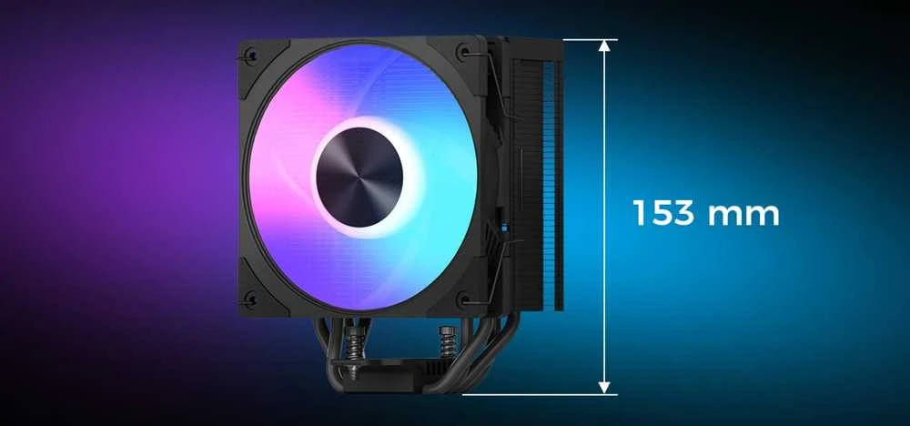 MODECOM Volcano 0C T101 ARGB Processor Oro vėsintuvas 12 cm Juodas