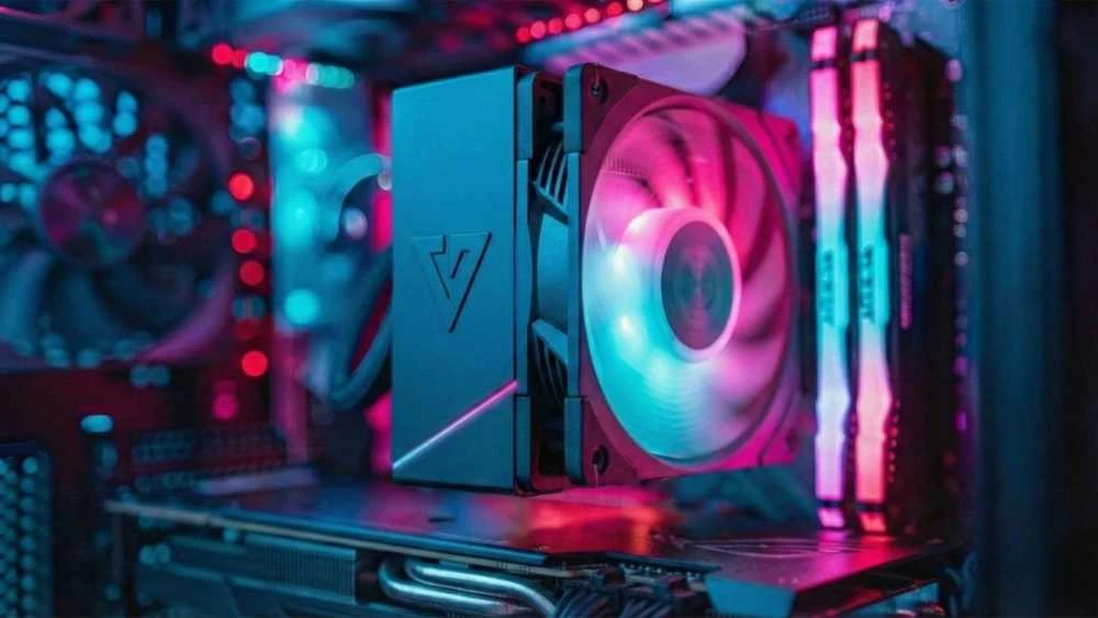 MODECOM Volcano 0C T101 ARGB Processor Oro vėsintuvas 12 cm Juodas