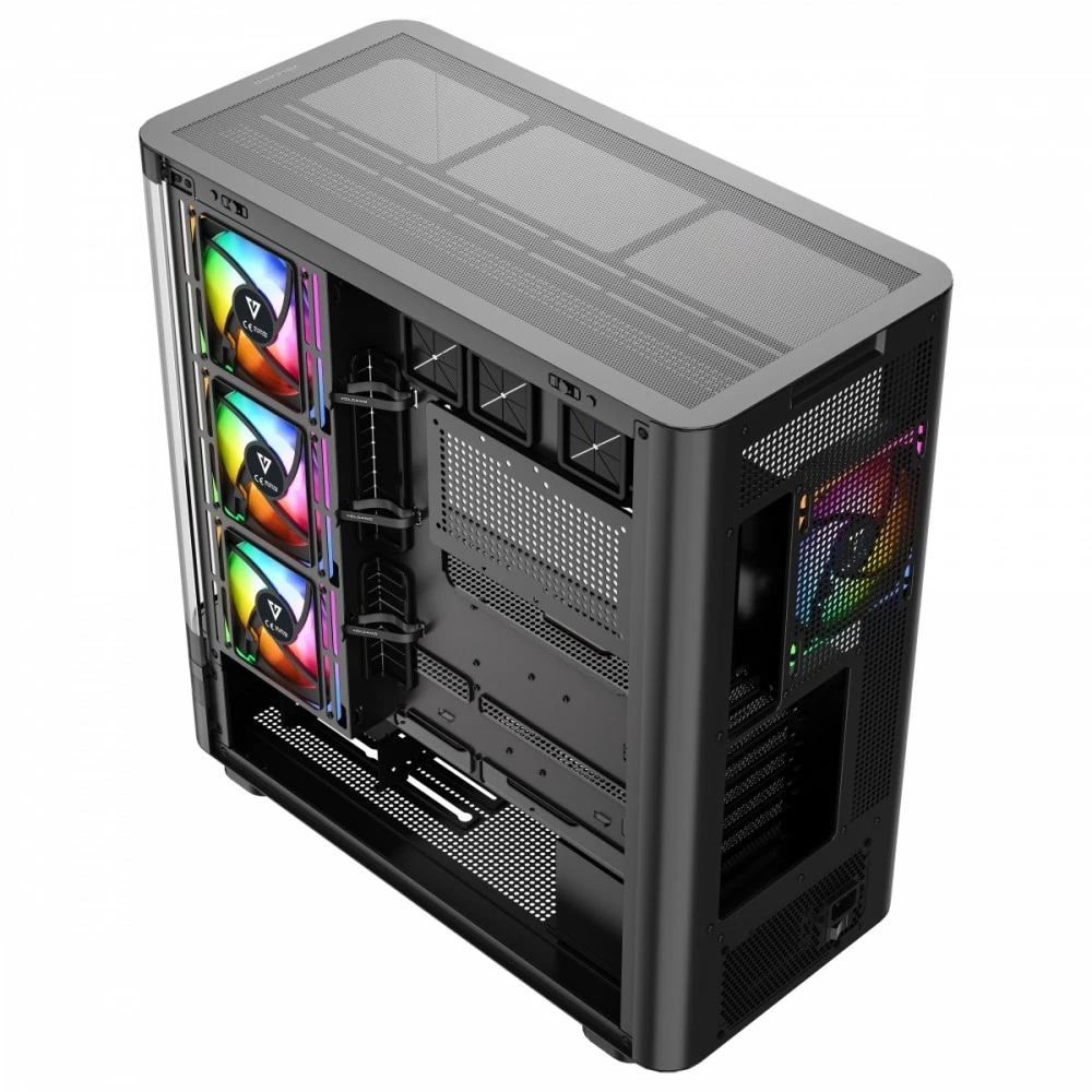 MODECOM Volcano Volcano AQ100 ARGB Midi Juodas