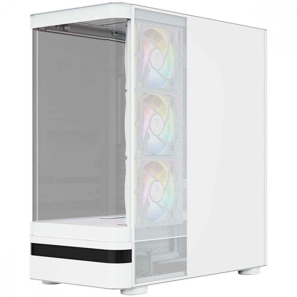 MODECOM PC CASE VOLCANO AQ 100 ARGB MIDI Baltas