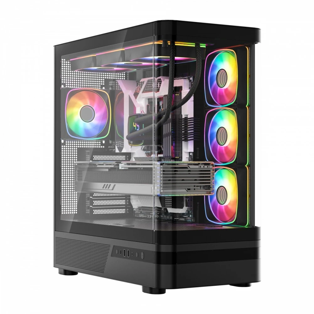 MODECOM Volcano Volcano AQ100 ARGB Midi Juodas