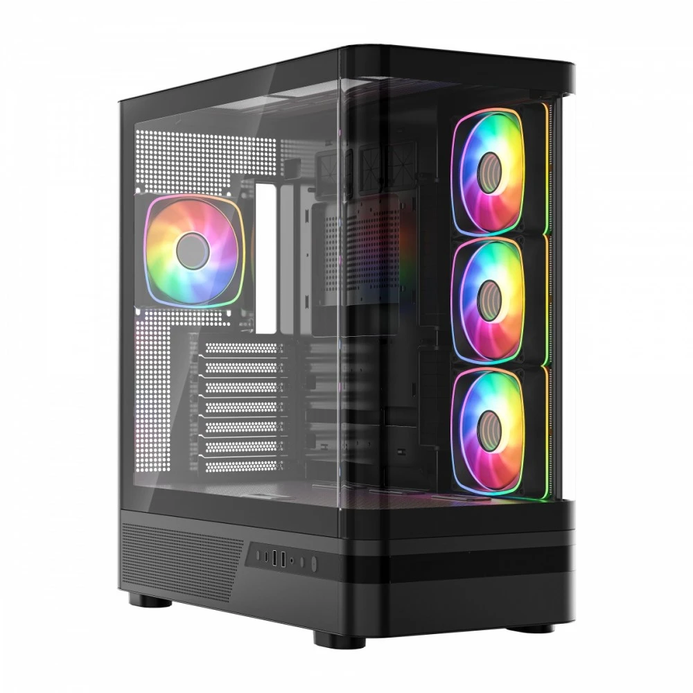 MODECOM Volcano Volcano AQ100 ARGB Midi Juodas