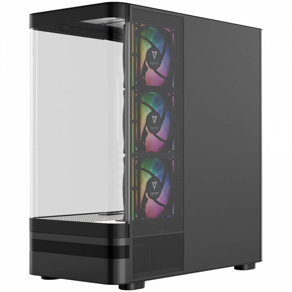 MODECOM Volcano Volcano AQ100 ARGB Midi Juodas