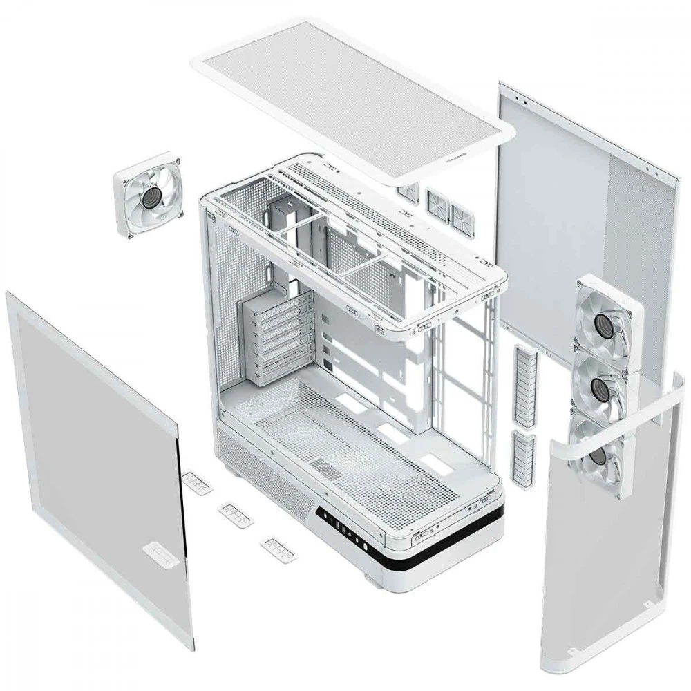 MODECOM PC CASE VOLCANO AQ 100 ARGB MIDI Baltas