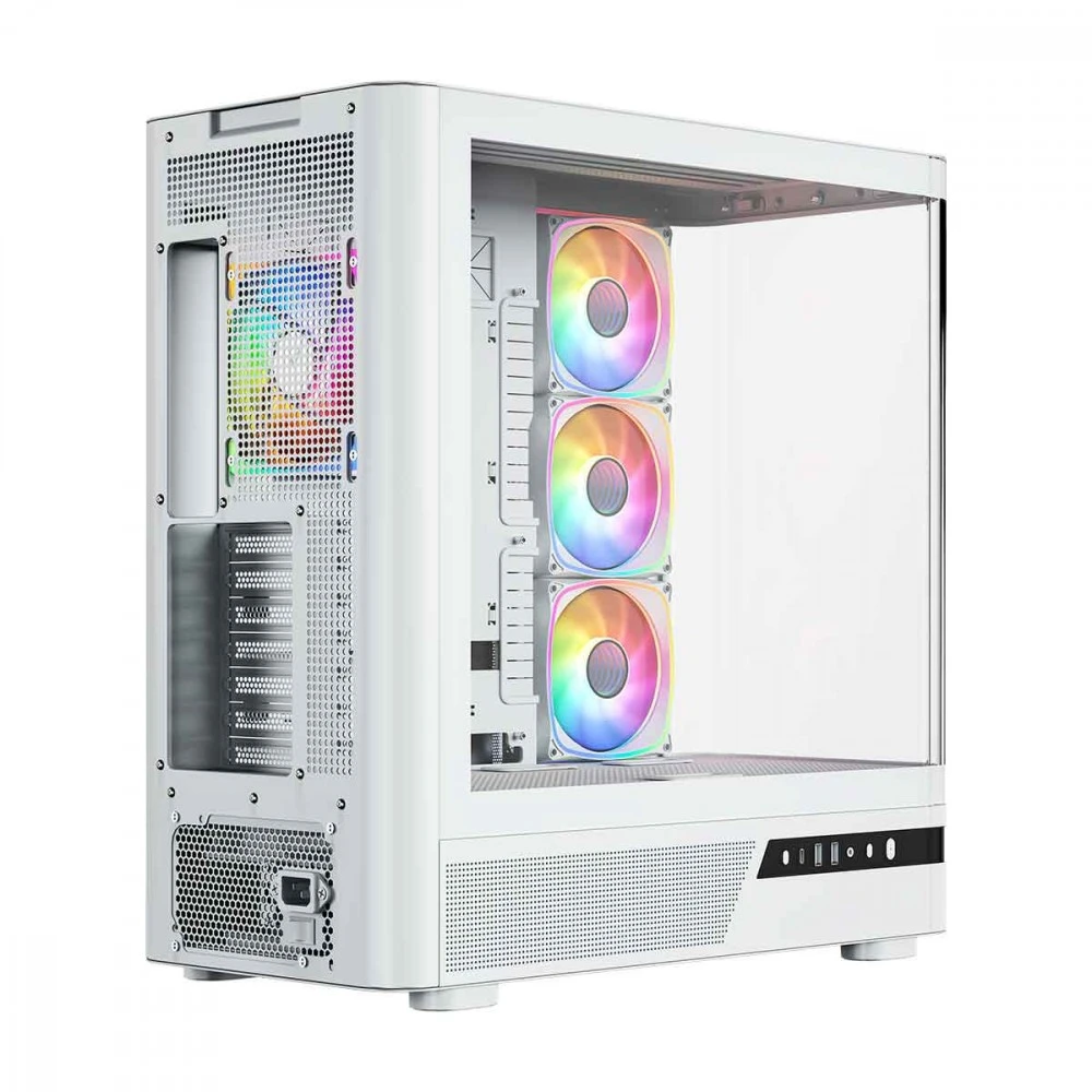 MODECOM PC CASE VOLCANO AQ 100 ARGB MIDI Baltas