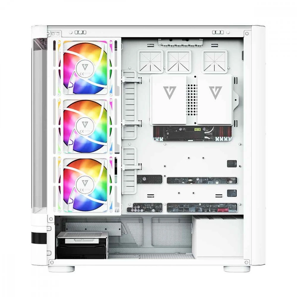 MODECOM PC CASE VOLCANO AQ 100 ARGB MIDI Baltas