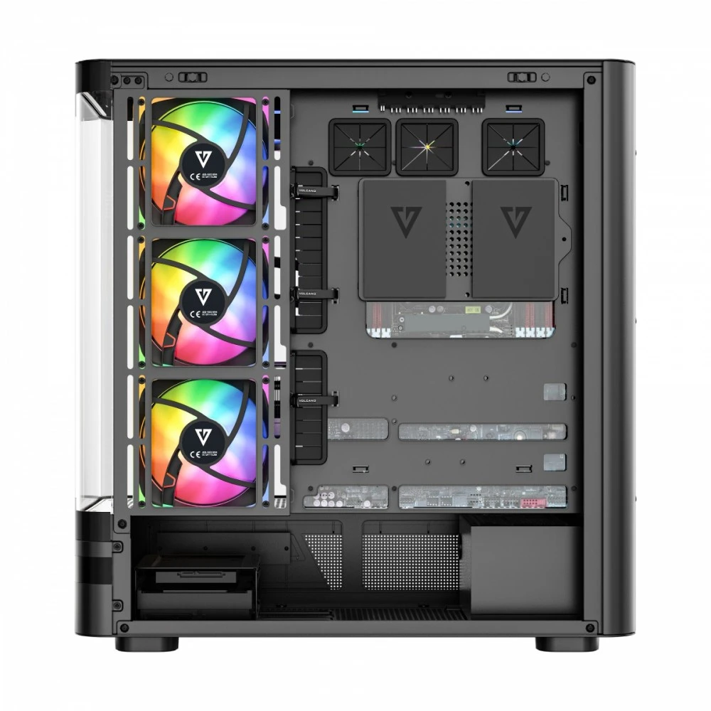 MODECOM Volcano Volcano AQ100 ARGB Midi Juodas