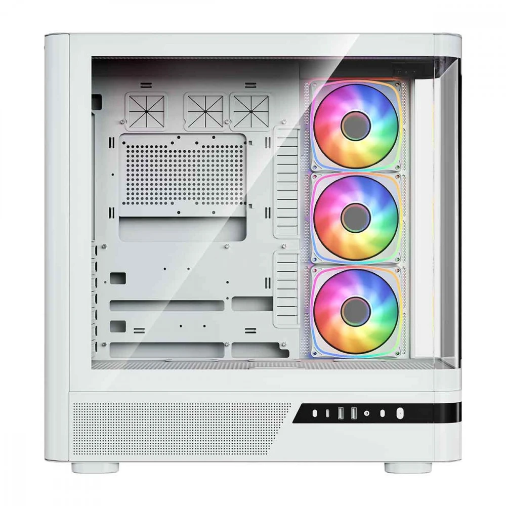 MODECOM PC CASE VOLCANO AQ 100 ARGB MIDI Baltas