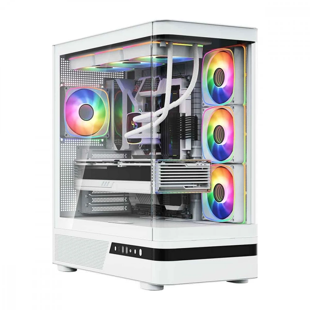 MODECOM PC CASE VOLCANO AQ 100 ARGB MIDI Baltas