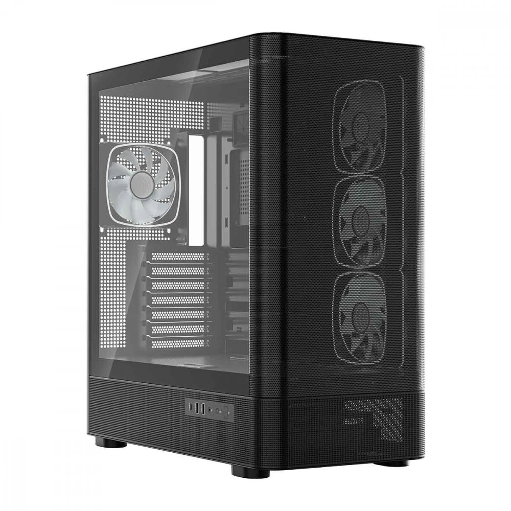 MODECOM PC CASE VOLCANO AQ 300 ARGB MIDI Juodas