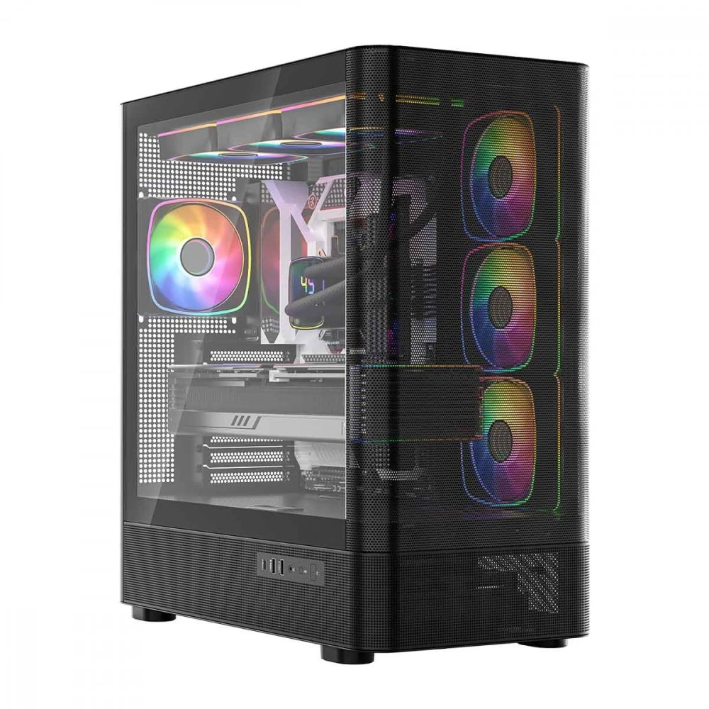 MODECOM PC CASE VOLCANO AQ 300 ARGB MIDI Juodas