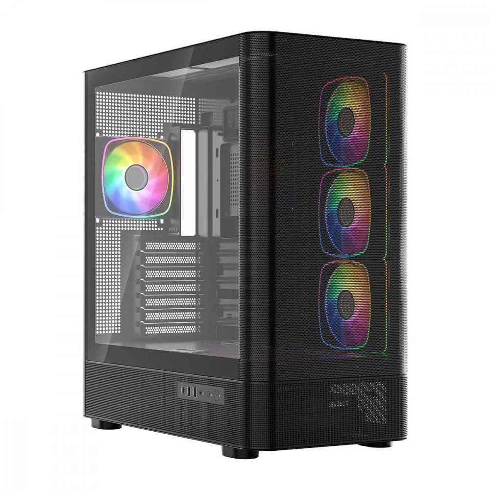 MODECOM PC CASE VOLCANO AQ 300 ARGB MIDI Juodas