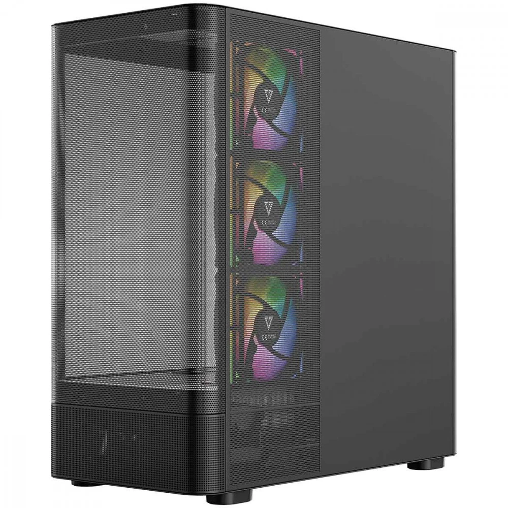MODECOM PC CASE VOLCANO AQ 300 ARGB MIDI Juodas