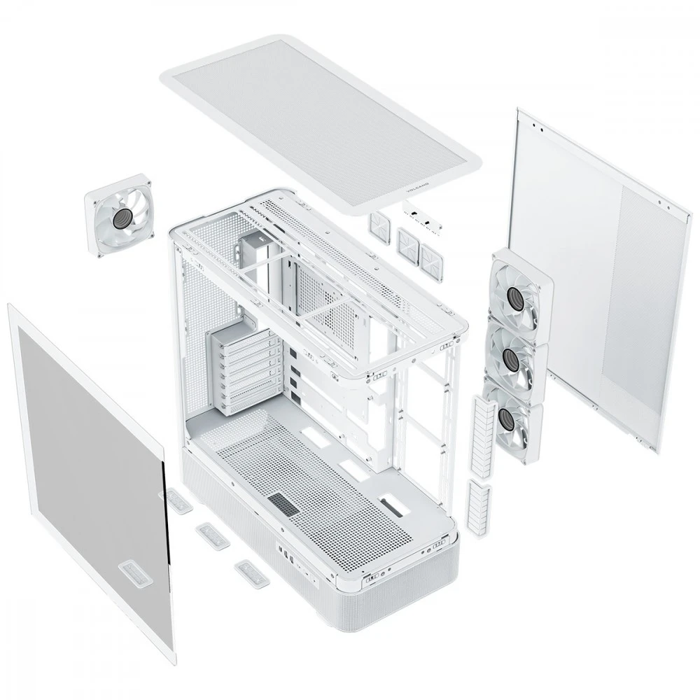 MODECOM PC CASE VOLCANO AQ 300 ARGB MIDI Baltas