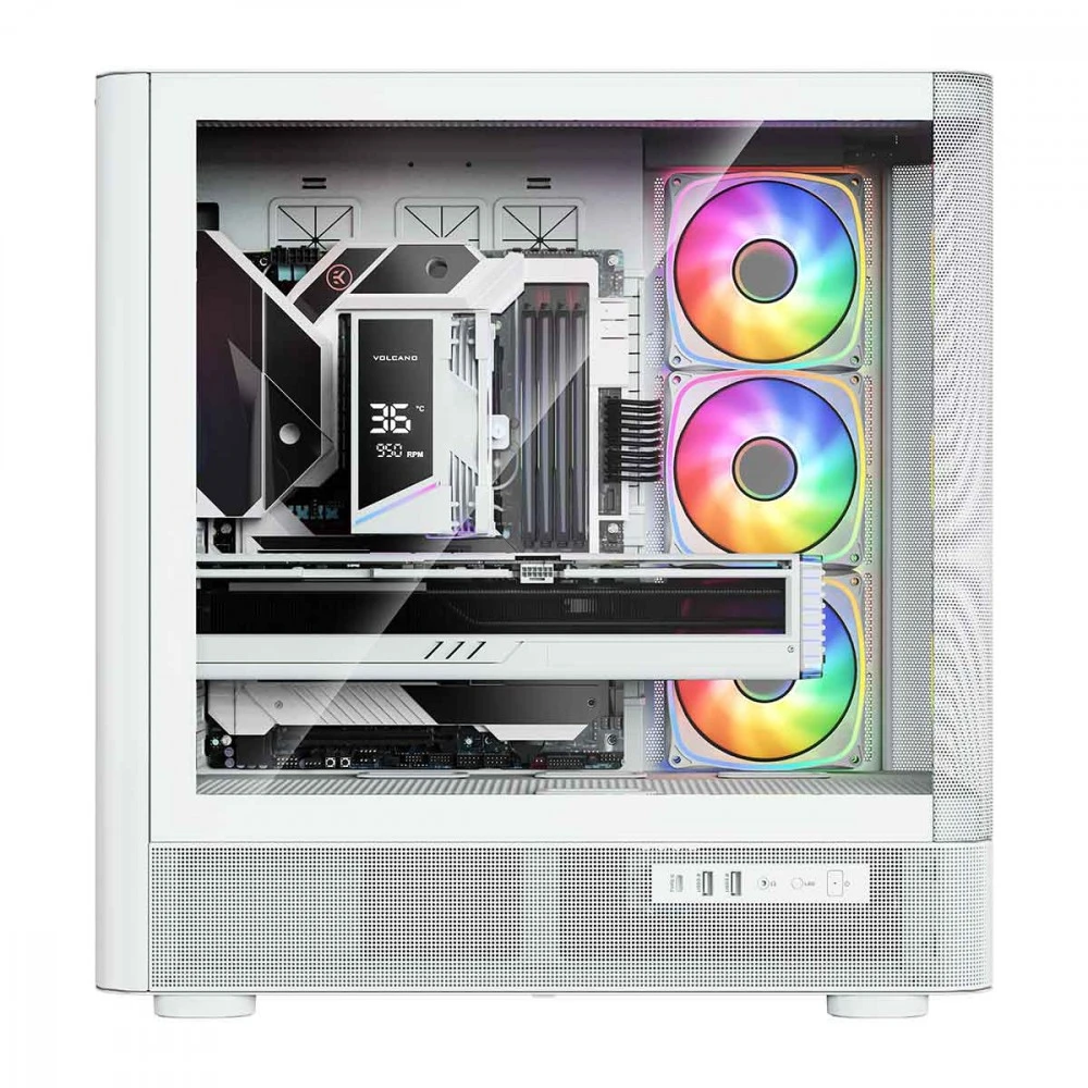 MODECOM PC CASE VOLCANO AQ 300 ARGB MIDI Baltas