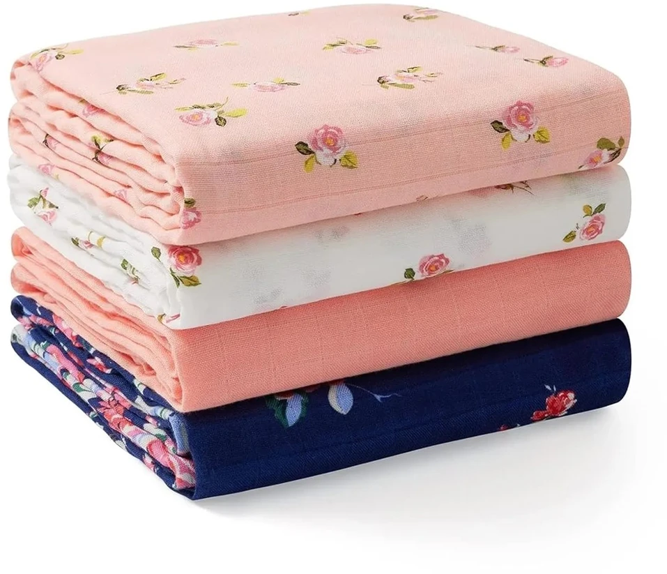 Momcozy SJ003 Muslin Swaddles 4 pcs 47 × 47 inches