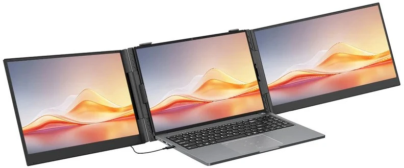 Monitorius „Blackview DCM6 Pro“ – 14 colių nešiojamojo kompiuterio ekrano ilgintuvas su dviejų monitorių palaikymu ir 2 USB-C jungtimis